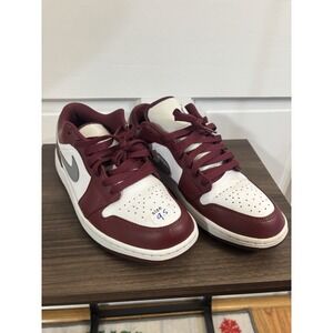 Sz 9.5 - NIKE AIR JORDAN 1 LOW MENS 'CHERRYWOOD RED' [553558-615]‎
